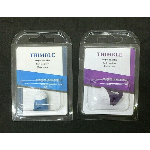 Soft Comfort Thimbles - Small or Large Size "Dimpled Design"